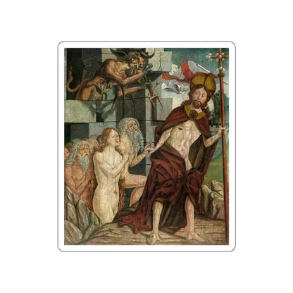 PACHER, Friedrich - Christ in Limbo (Artwork) STICKER Vinyl Die-Cut Decal White Die-Cut 4 Inch - The Sticker Space