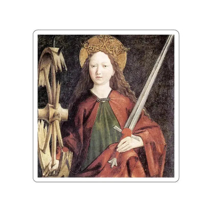 PACHER, Michael - St Catherine (Artwork) STICKER Vinyl Die-Cut Decal White Die-Cut 4 Inch - The Sticker Space