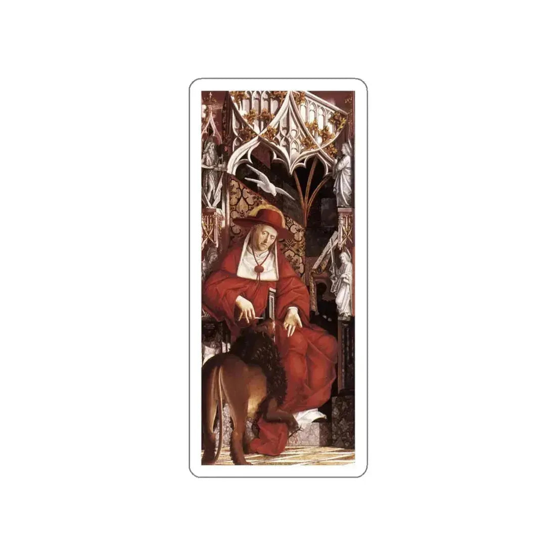 PACHER, Michael - St Jerome (Artwork) STICKER Vinyl Die-Cut Decal White Die-Cut 5 Inch - The Sticker Space