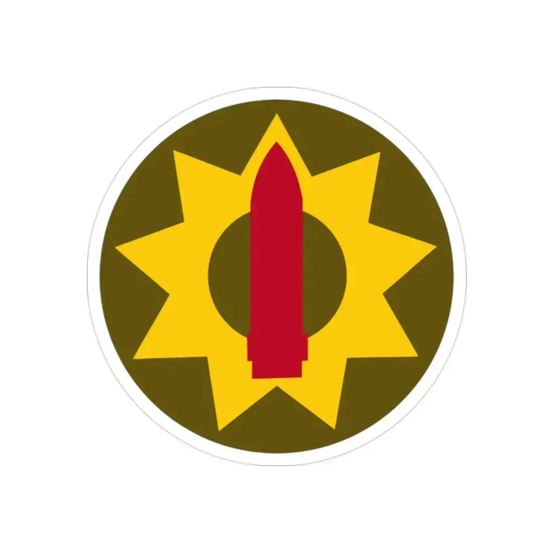 Pacific Coastal Frontier (U.S. Army) REVERSE PRINT Transparent Die-Cut STICKER 2 Inch Die-Cut Transparent - The Sticker Space