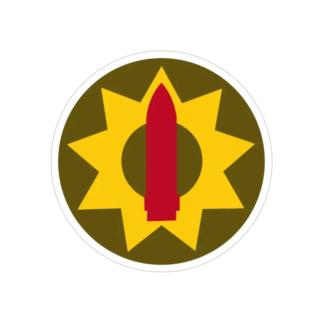 Pacific Coastal Frontier (U.S. Army) REVERSE PRINT Transparent Die-Cut STICKER 4 Inch Die-Cut Transparent - The Sticker Space