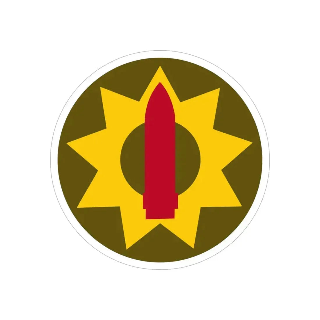 Pacific Coastal Frontier (U.S. Army) REVERSE PRINT Transparent Die-Cut STICKER 5 Inch Die-Cut Transparent - The Sticker Space