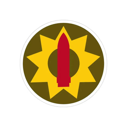 Pacific Coastal Frontier (U.S. Army) REVERSE PRINT Transparent Die-Cut STICKER 5 Inch Die-Cut Transparent - The Sticker Space