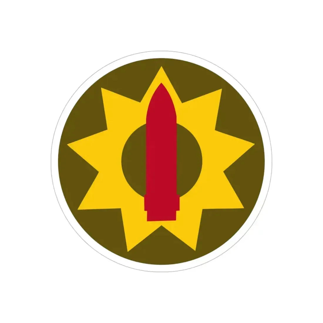 Pacific Coastal Frontier (U.S. Army) REVERSE PRINT Transparent Die-Cut STICKER 6 Inch Die-Cut Transparent - The Sticker Space