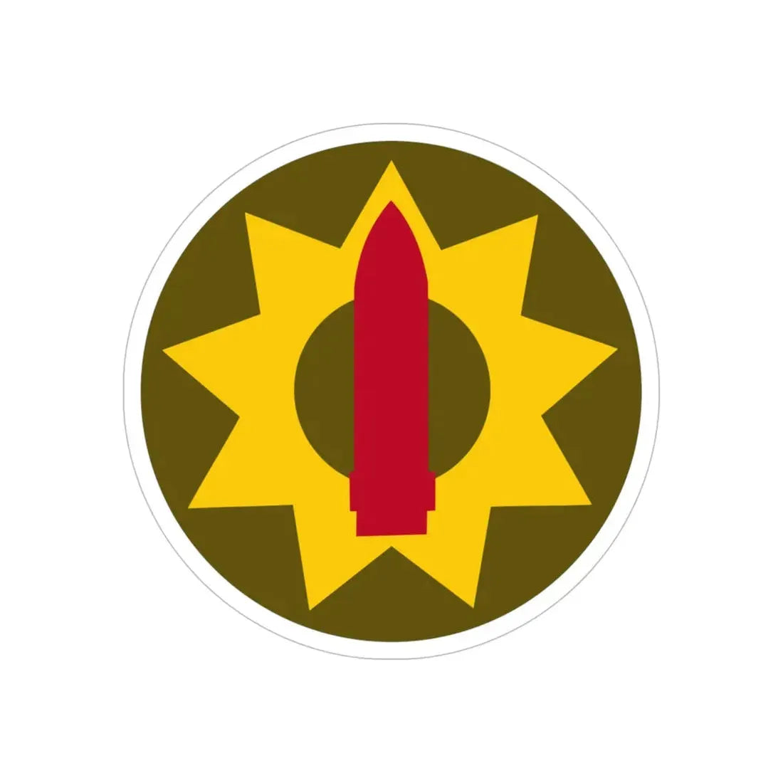 Pacific Coastal Frontier (U.S. Army) REVERSE PRINT Transparent Die-Cut STICKER - The Sticker Space