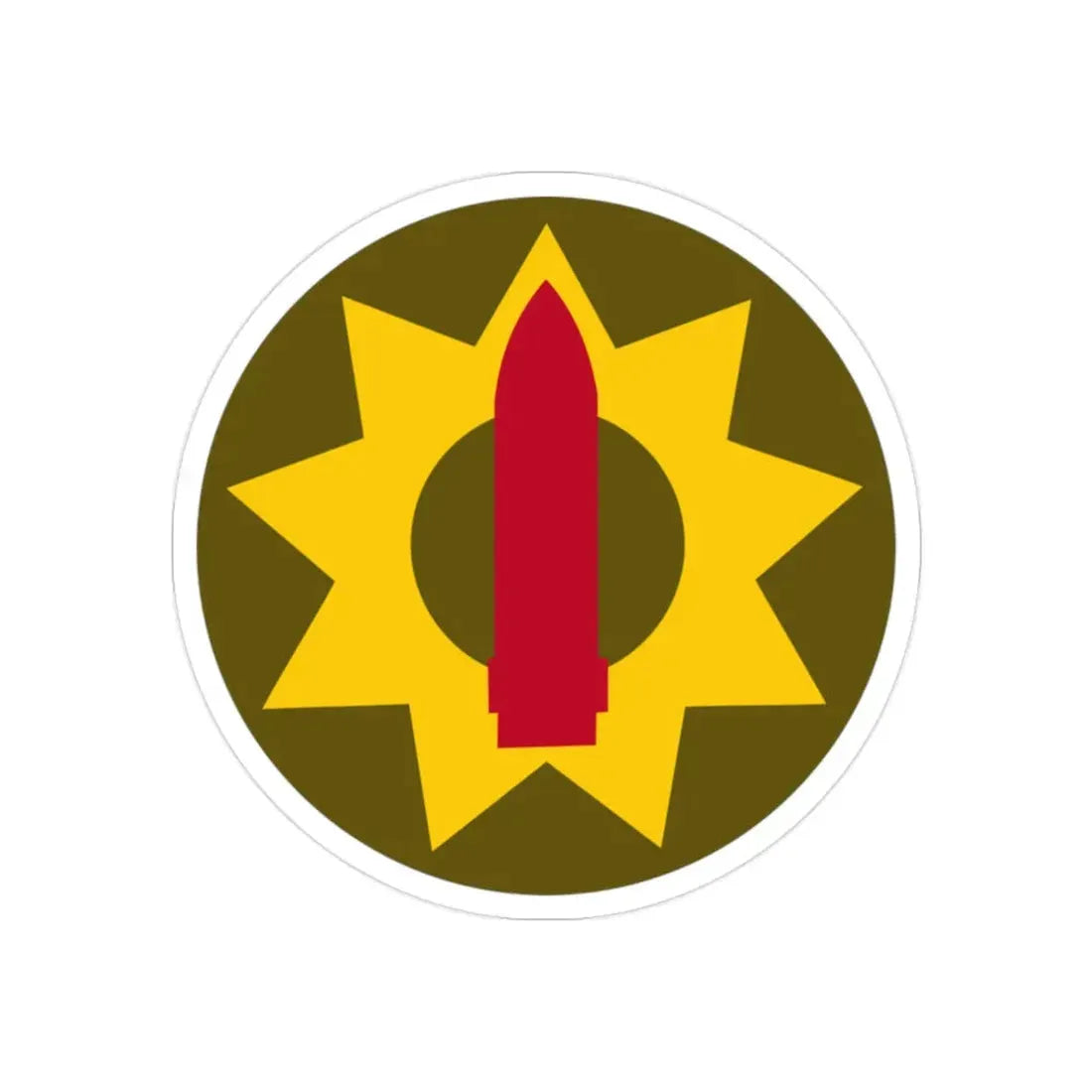 Pacific Coastal Frontier (U.S. Army) REVERSE PRINT Transparent Die-Cut STICKER - The Sticker Space