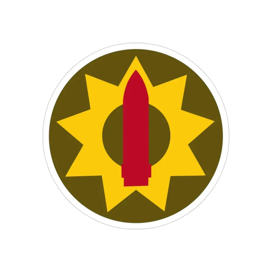 Pacific Coastal Frontier (U.S. Army) REVERSE PRINT Transparent Die-Cut STICKER - The Sticker Space