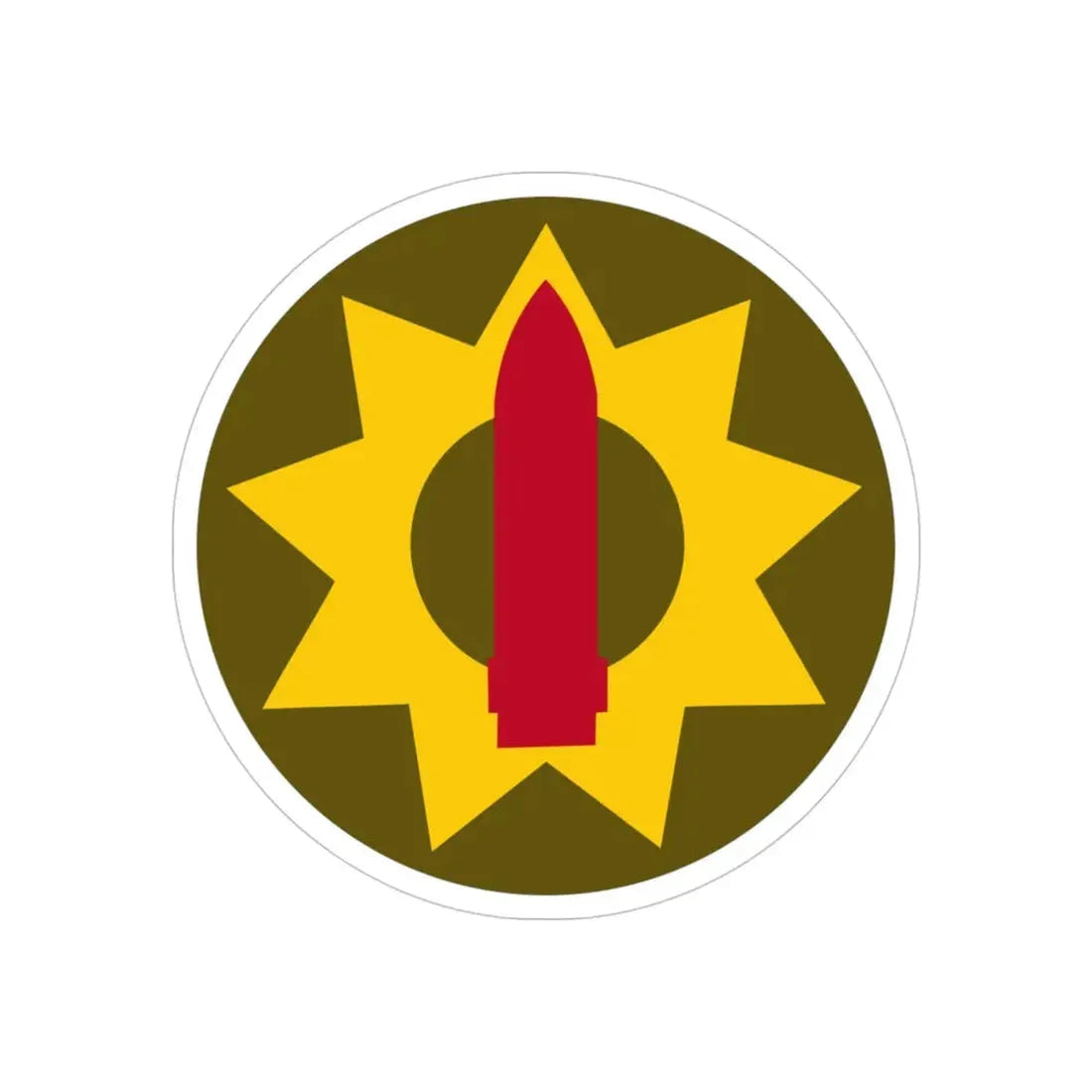 Pacific Coastal Frontier (U.S. Army) REVERSE PRINT Transparent Die-Cut STICKER - The Sticker Space