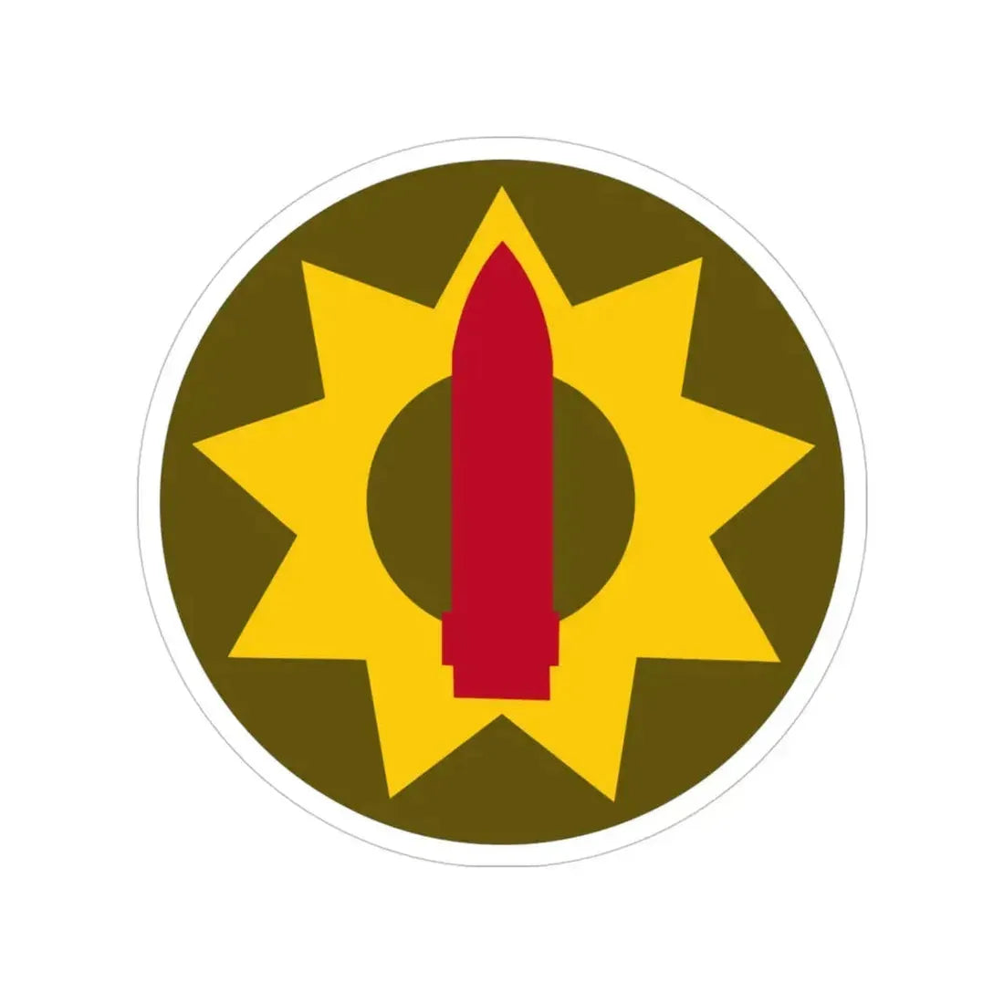 Pacific Coastal Frontier (U.S. Army) Transparent STICKER Die-Cut Vinyl Decal 4 Inch - The Sticker Space