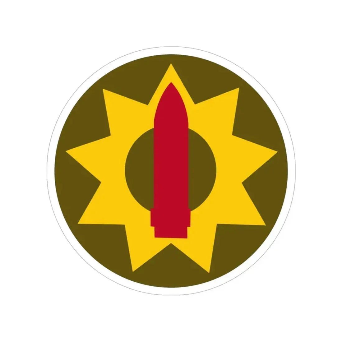Pacific Coastal Frontier (U.S. Army) Transparent STICKER Die-Cut Vinyl Decal 5 Inch - The Sticker Space