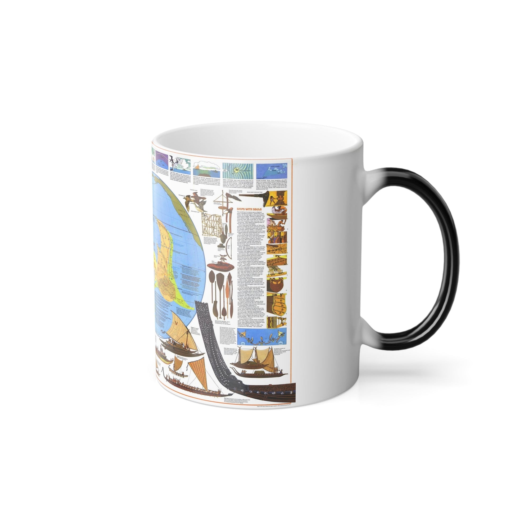 Pacific - Discoverers of the (1974) (Map) Color Changing Mug 11oz-11oz-The Sticker Space