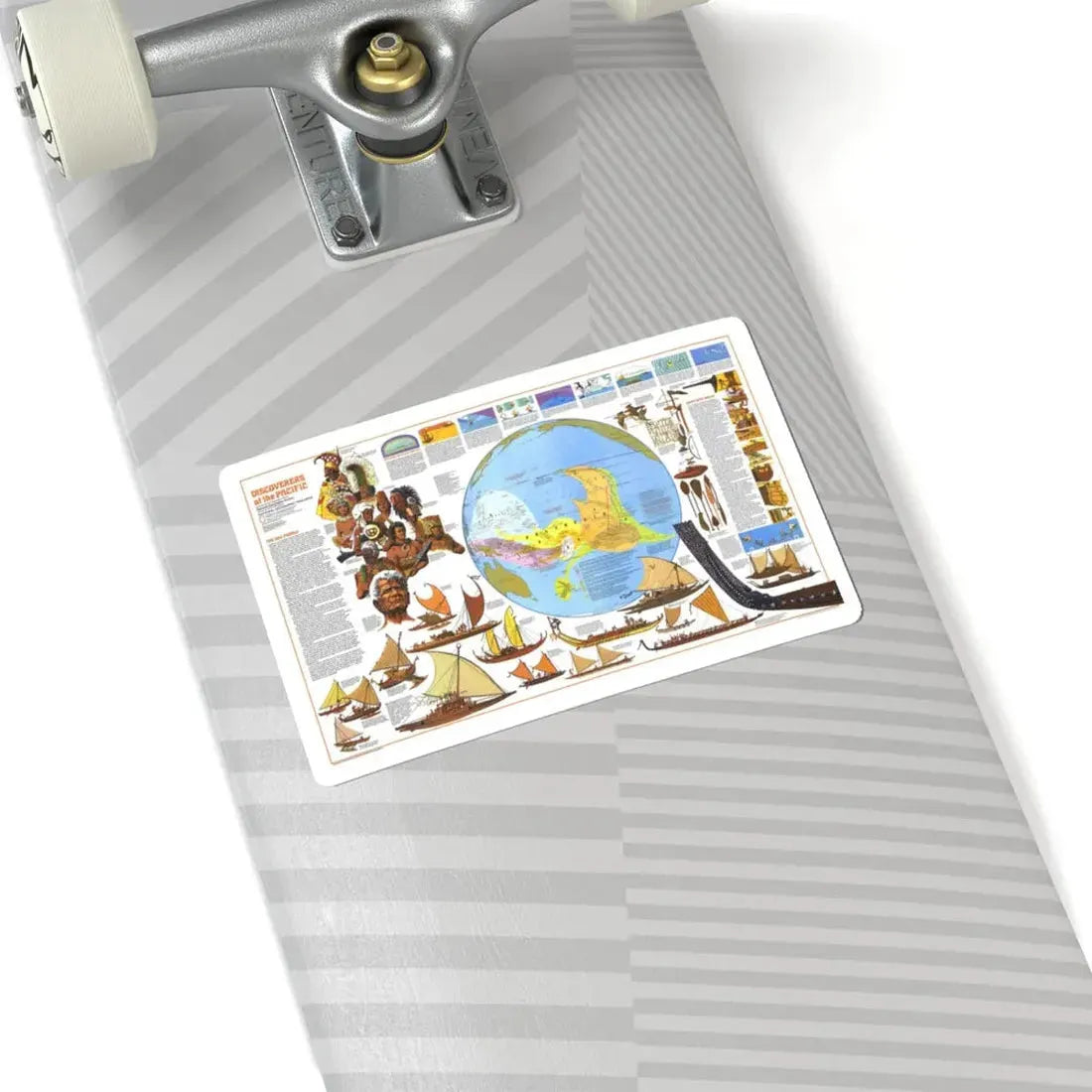 Pacific - Discoverers of the (1974) (Map) STICKER Vinyl Kiss-Cut Decal - The Sticker Space