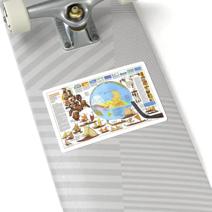 Pacific - Discoverers of the (1974) (Map) STICKER Vinyl Kiss-Cut Decal - The Sticker Space