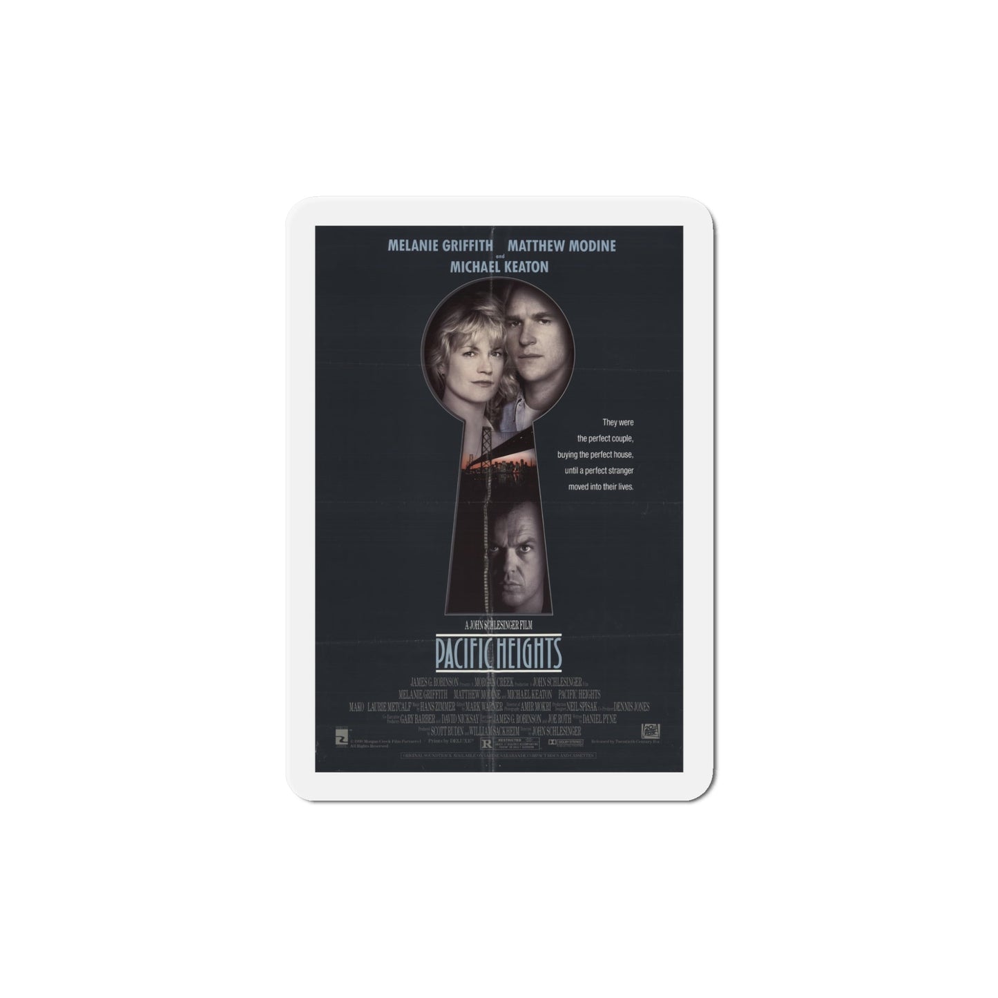 Pacific Heights 1990 Movie Poster Die-Cut Magnet-5" x 5"-The Sticker Space