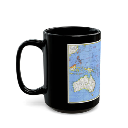 Pacific - Islands of the (1974) (Map) Black Coffee Mug-The Sticker Space