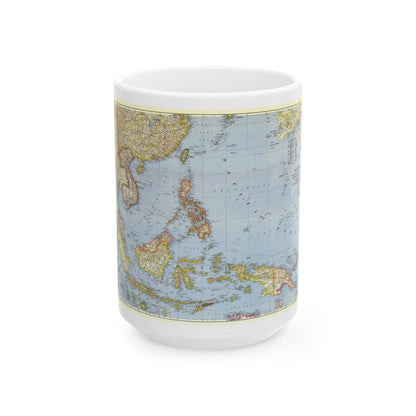 Pacific Islands - Southeast Asia (1944) (Map) White Coffee Mug-15oz-The Sticker Space