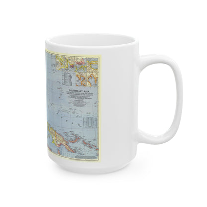 Pacific Islands - Southeast Asia (1944) (Map) White Coffee Mug-The Sticker Space