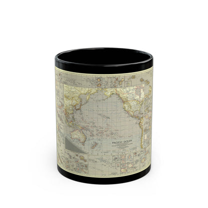 Pacific Ocean (1936) (Map) Black Coffee Mug-11oz-The Sticker Space