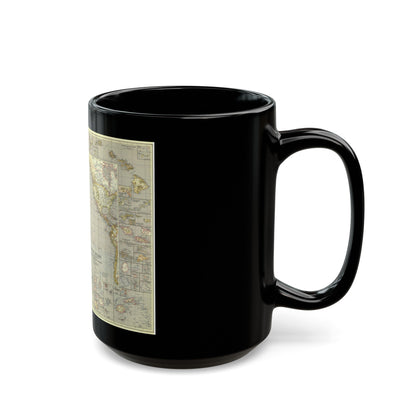 Pacific Ocean (1936) (Map) Black Coffee Mug-The Sticker Space