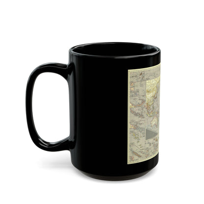 Pacific Ocean (1936) (Map) Black Coffee Mug-The Sticker Space