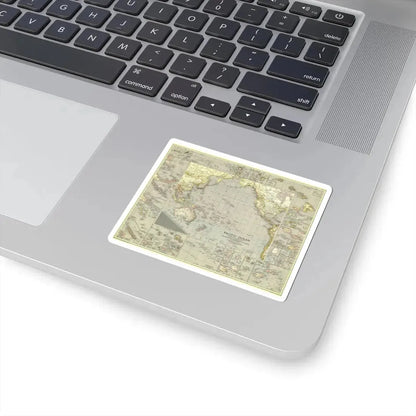Pacific Ocean (1936) (Map) STICKER Vinyl Kiss-Cut Decal - The Sticker Space