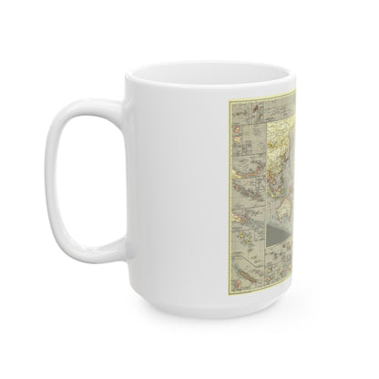 Pacific Ocean (1936) (Map) White Coffee Mug-The Sticker Space