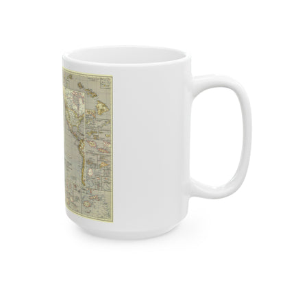 Pacific Ocean (1936) (Map) White Coffee Mug-The Sticker Space