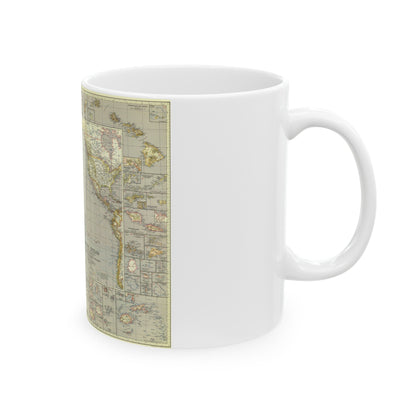 Pacific Ocean (1936) (Map) White Coffee Mug-The Sticker Space