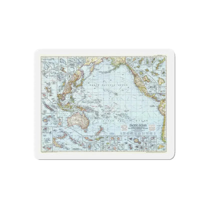 Pacific Ocean (1952) (Map) Refrigerator Magnet - The Sticker Space