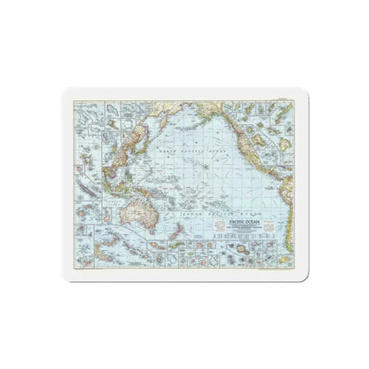 Pacific Ocean (1952) (Map) Refrigerator Magnet - The Sticker Space