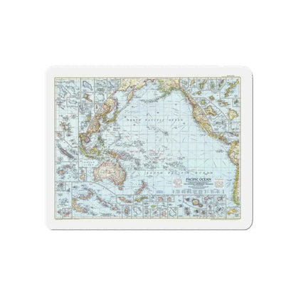Pacific Ocean (1952) (Map) Refrigerator Magnet - The Sticker Space