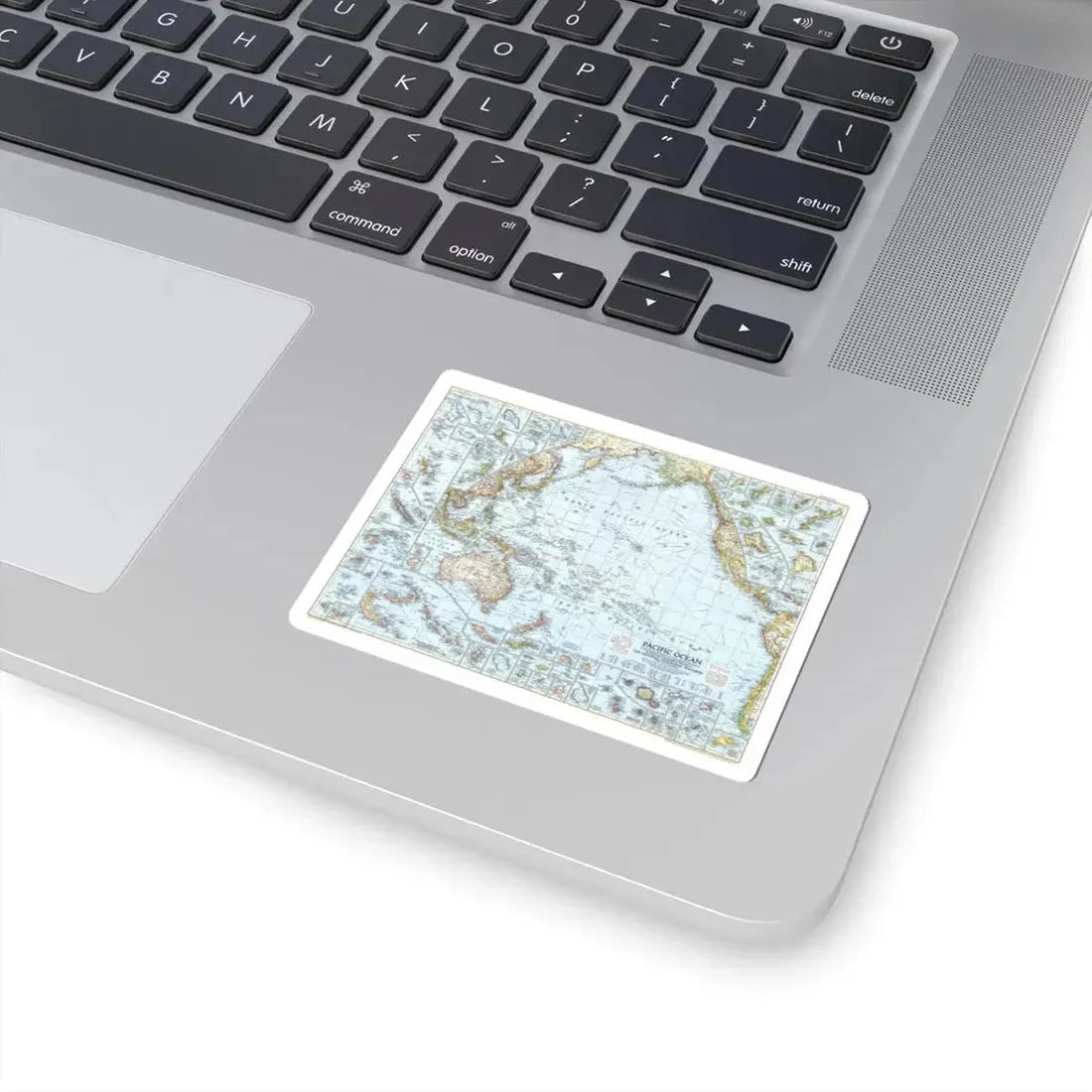 Pacific Ocean (1952) (Map) STICKER Vinyl Kiss-Cut Decal - The Sticker Space