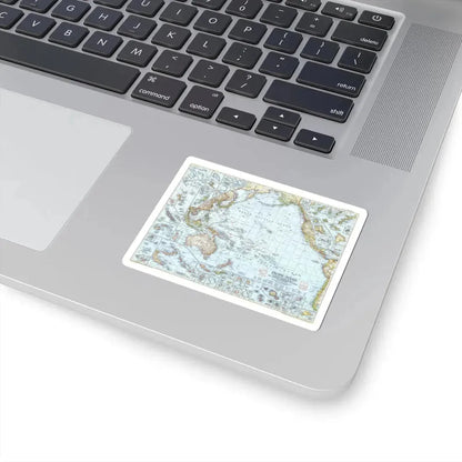 Pacific Ocean (1952) (Map) STICKER Vinyl Kiss-Cut Decal - The Sticker Space