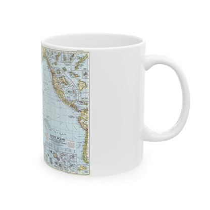 Pacific Ocean (1952) (Map) White Coffee Mug-The Sticker Space