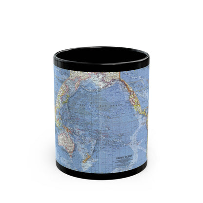 Pacific Ocean (1962) (Map) Black Coffee Mug-11oz-The Sticker Space