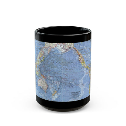 Pacific Ocean (1962) (Map) Black Coffee Mug-15oz-The Sticker Space