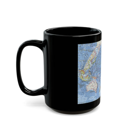 Pacific Ocean (1962) (Map) Black Coffee Mug-The Sticker Space