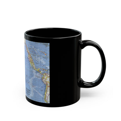 Pacific Ocean (1962) (Map) Black Coffee Mug-The Sticker Space