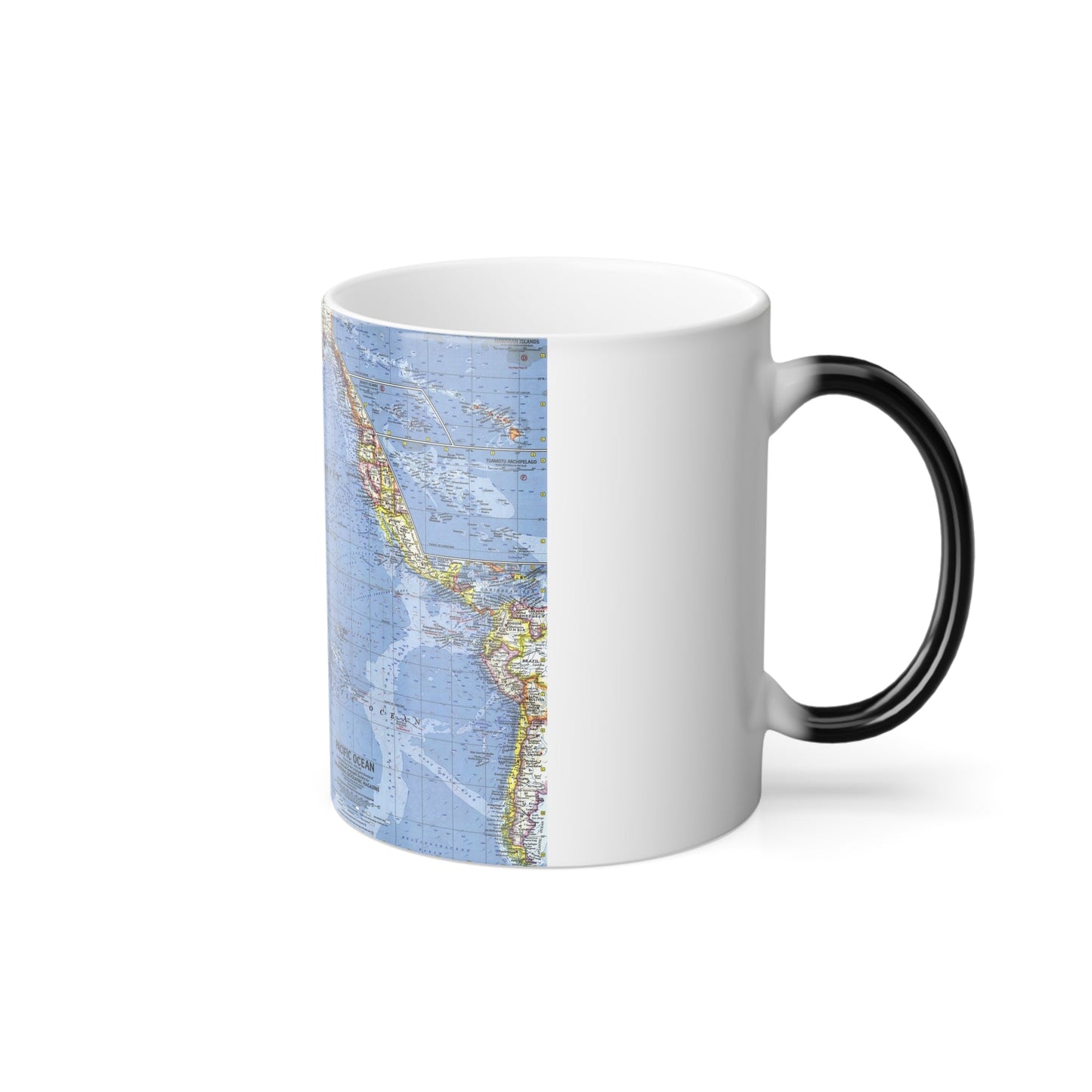 Pacific Ocean (1962) (Map) Color Changing Mug 11oz-11oz-The Sticker Space