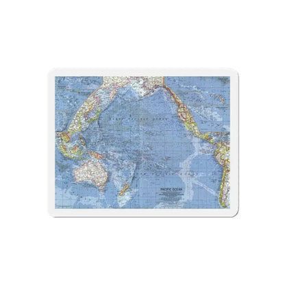 Pacific Ocean (1962) (Map) Refrigerator Magnet 6 Inch Die-Cut - The Sticker Space