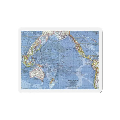 Pacific Ocean (1962) (Map) Refrigerator Magnet - The Sticker Space