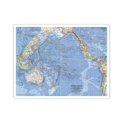 Pacific Ocean (1962) (Map) STICKER Vinyl Kiss-Cut Decal 3 Inch White - The Sticker Space