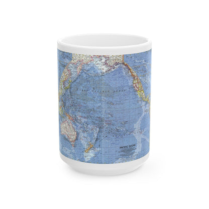 Pacific Ocean (1962) (Map) White Coffee Mug-15oz-The Sticker Space