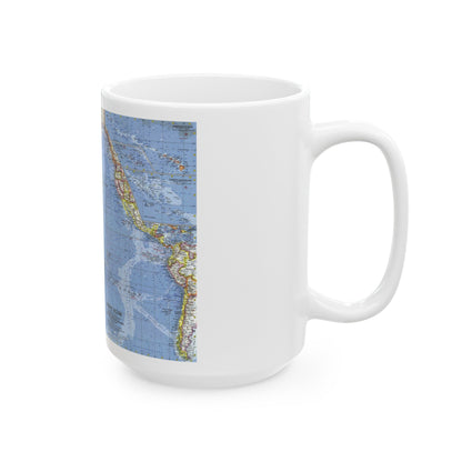 Pacific Ocean (1962) (Map) White Coffee Mug-The Sticker Space