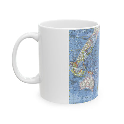 Pacific Ocean (1962) (Map) White Coffee Mug-The Sticker Space