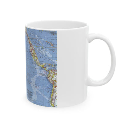 Pacific Ocean (1962) (Map) White Coffee Mug-The Sticker Space