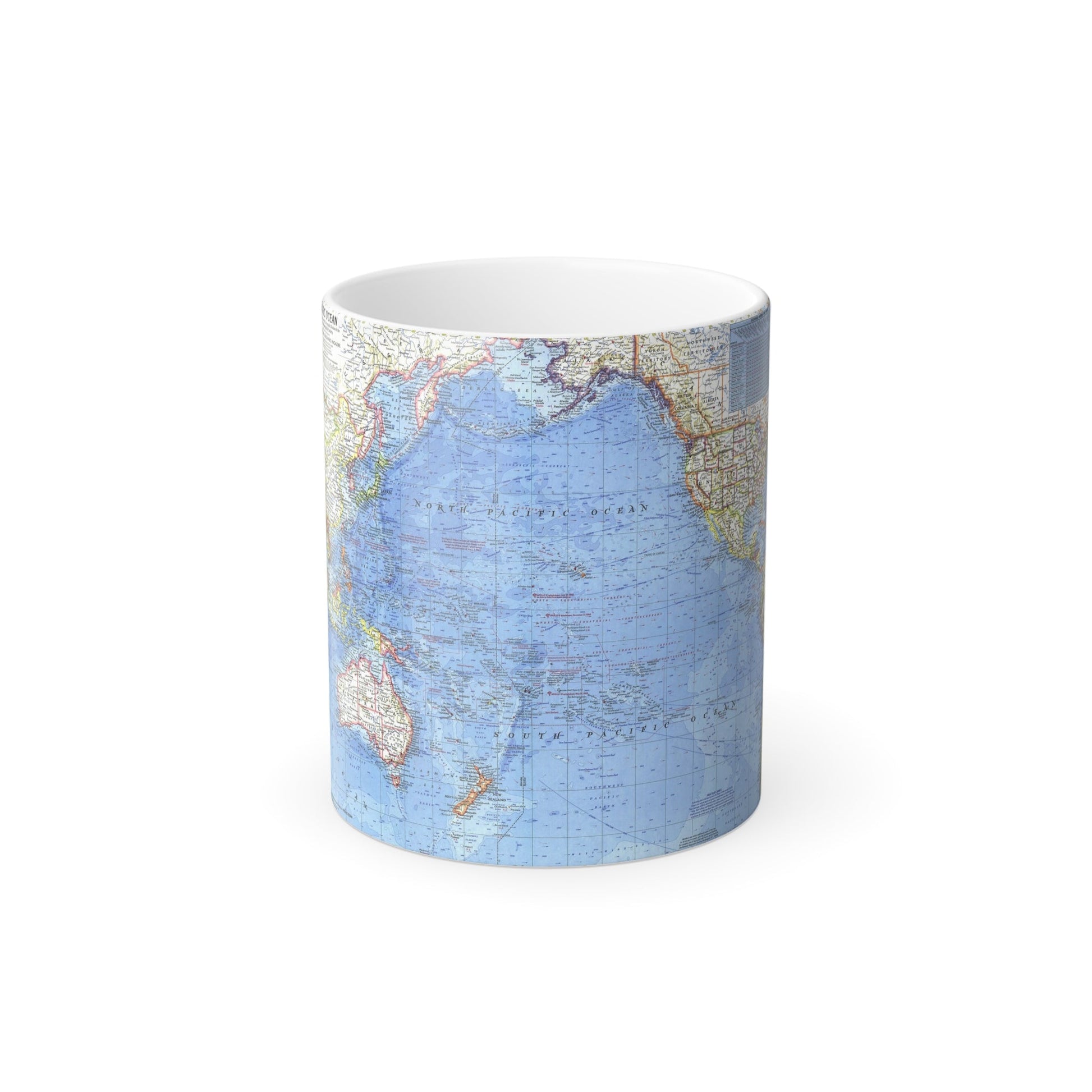 Pacific Ocean (1969) (Map) Color Changing Mug 11oz-11oz-The Sticker Space