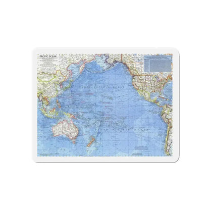 Pacific Ocean (1969) (Map) Refrigerator Magnet 3 Inch Die-Cut - The Sticker Space