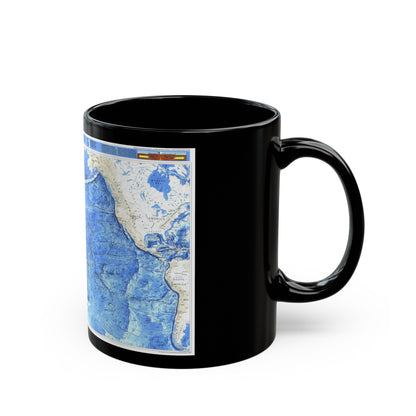 Pacific Ocean (1992) (Map) Black Coffee Mug-The Sticker Space