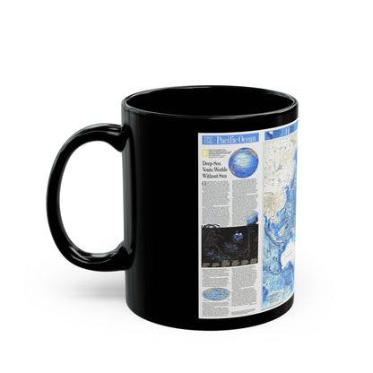 Pacific Ocean (1992) (Map) Black Coffee Mug-The Sticker Space